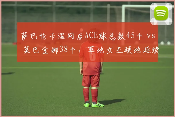 萨巴伦卡温网后ACE球总数45个 vs 莱巴金娜38个，草地女王硬地延续性